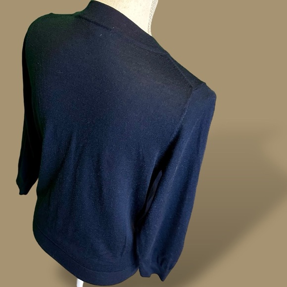Boden Navy Blue 100% Wool Crewneck Pullover Sweater Size 10 - Picture 8 of 11